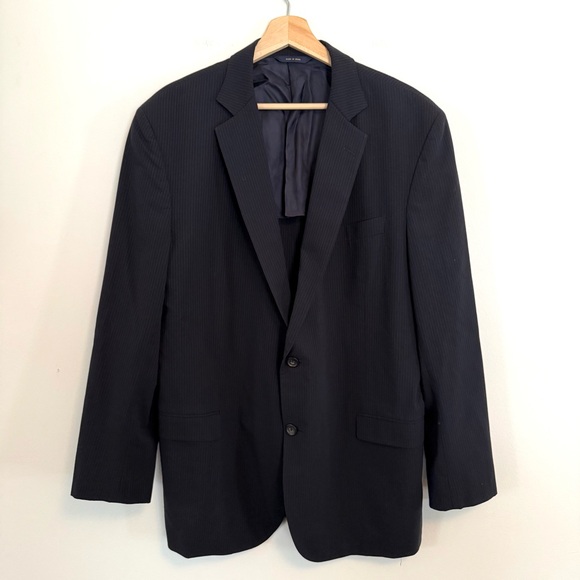 Brooks Brothers Fitzgerald BrooksCool Pinstripe Suit Jacket Wool Blazer